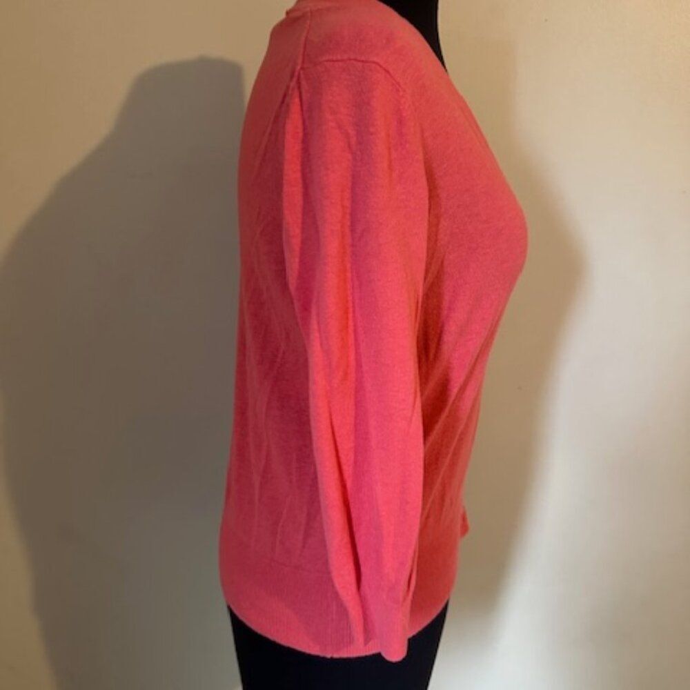 Loft Coral Knit V Neck Cardigan  8614 - Picture 2 of 6